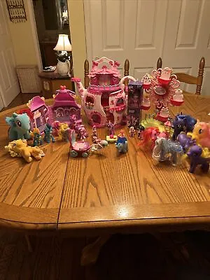 My Little Pony Ponyville Playset HUGE LOT Amusement Park Teapot & Much More!!! • $99