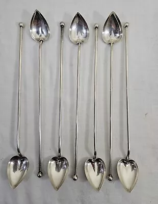 Set Of 7 Wallace Sterling Silver Mint Julep / Ice Tea Straw Stir Sticks • $75