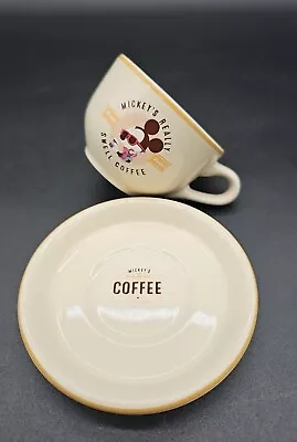 Disney Parks Mickey Mouse's Really Swell Coffee Espresso Cup & Saucer Disneyland • $18.99