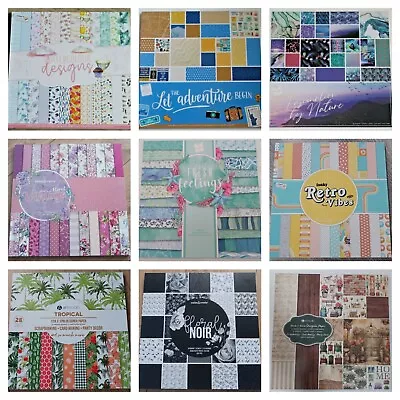 Craft Scrapbook Card Paper Pads 12 X 12 Various Designs * 66 Design Options • £8.99