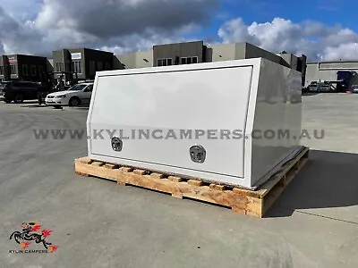 $2900 • Buy 1650mm White Flat Plate Ute Canopy Aluminium Toolbox Ute Alloy Campers 2 Doors