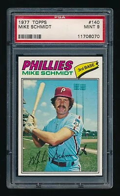 1977 Topps #140 Mike Schmidt PSA 9 MINT *HOF *PHILLIES • $325