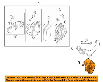 FORD OEM Air Cleaner Intake-Resonator Duct Tube Hose 9L8Z9F763A • $58.38