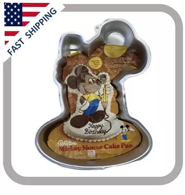 Wilton Mickey Mouse Birthday Cake Pan With Directions + Color Sheet #502-2987 • $29