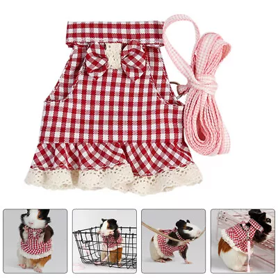 Rabbit Harness Pet Harness And Leash Set Hamster Dress Traction Rope Chest Strap • $13.99