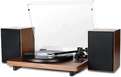 Vinyl Record Player Wireless Bluetooth Turntable HiFi System Magnetic Cartridge • $179.99