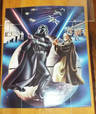 VINTAGE 1978 STAR WARS POSTER Ken Goldammer Obi-Wan Kenobi & Darth Vader Fight • $19