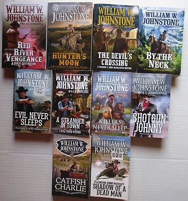 10 William Johnstone/ J.A. Johnstone ~ LOT OF 10 WESTERN PAPERBACKS ~ L@@k! • $0.99