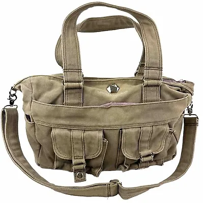 Think Geek Handbag Of Holding Khaki Canvas Laptop Messenger Bag Unisex • $99.95