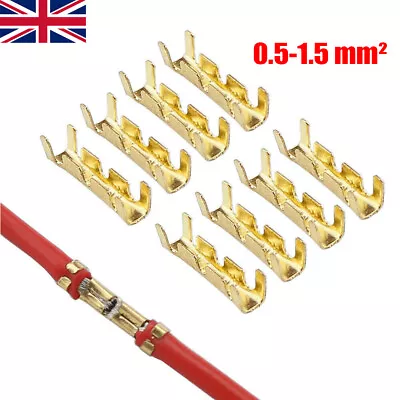 100X Car Brass Copper 0.5-1.5mm² Crimp Electrical Connector Wire Terminal Kit • £3.79