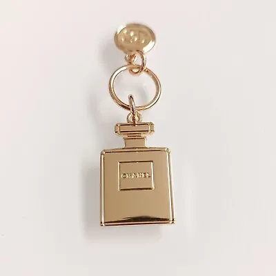 Chanel Authentic Gold Tone Small Bottle Bag Keyring Charm Pendant • £29