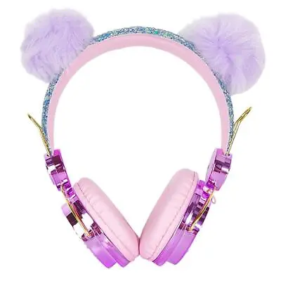 Cartoon Glitter Bear Ear Kids   Headphone Adjustable Headband For Girls • $11.86