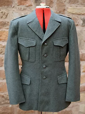 VINTAGE 42R SWISS ARMY FITTED WOOL TUNIC Jacket Coat Hunting Shooting Swedish • £35