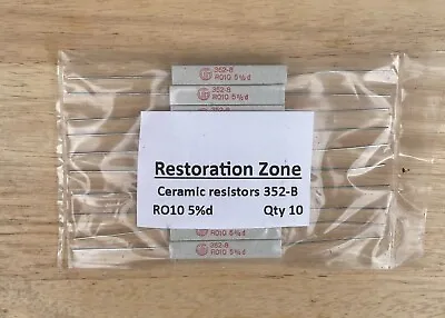 Ceramic Resistors RO10 5%d Packs Of 10 • £3.45