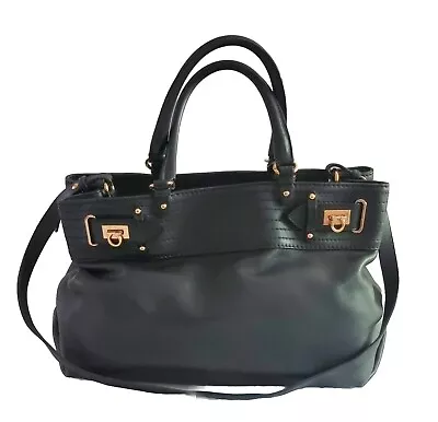 Salvatore  Ferregamo Leather Bag With Strap. • $398