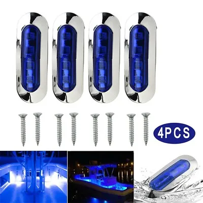 Marine Boat 4PCS Accessories Blue Cabin Deck Courtesy Lights RV Trailer • $14.17