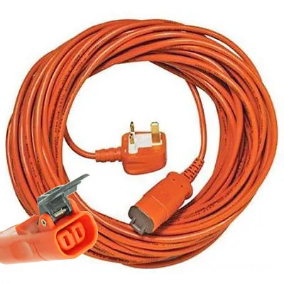 15m Power Cable For Flymo Easi Glide 300V 330VX Lawnmower 15 Metre Mains & Plug • £16.59