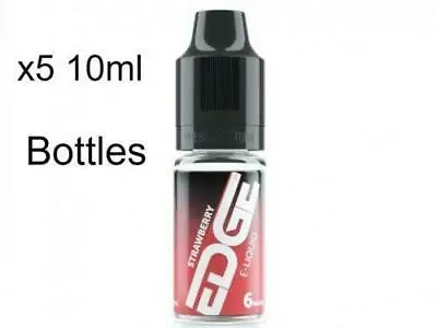 5x 10ml Edge E-Liquid Strawberry 3mg 6mg 12mg 18mg • £8.99