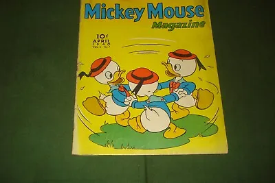 Mickey Mouse Magazine Vol. 5 #7 HUEY DEWEY & LOUIE 1940 LAST YEAR GOLDEN • $175