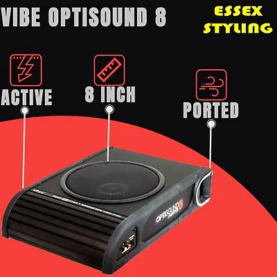 VIBE LiteAir Optisound Auto 8 Amplified Car Subwoofer - New V2 Version 900w • $174.17