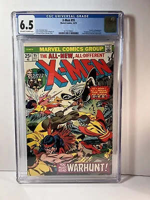 X-Men #95 Marvel 1975 OW / White Pages  Death  Of Thunderbird CGC 6.5 • $124.99