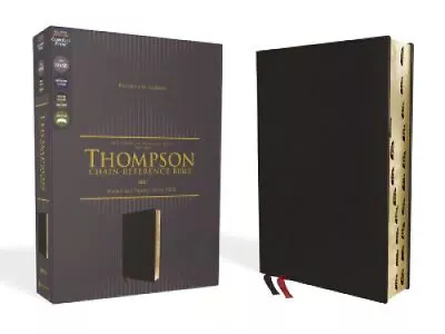 NASB Thompson Chain-Reference Bible Genuine Leather Calfskin Black 1995 • £116