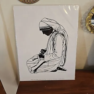 Dan Paulos Mother Teresa Paper Cutting  Signed Print  • $44.99