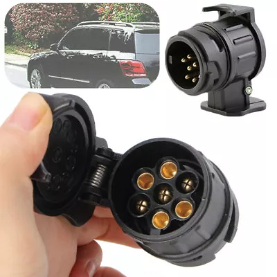 13pin To 7pin Trailer Truck Caravan Electric Towing Converter Bar Plug Adaptor • £5.19