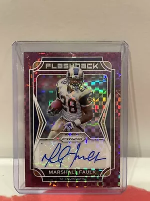 Marshall Faulk 2021 Panini Prizm Flashback Purple Power Prizm Auto #'d/49 • $45