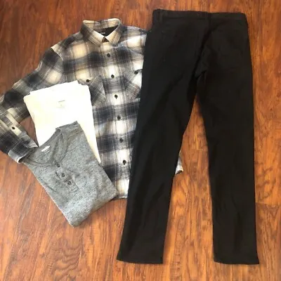 Lot Of Men's Clothes Size Small Urban Top And 32x32 Old Navy Black Skinny Jeans • $20