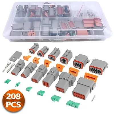 208pcs Genuine DEUTSCH DT Connector Plug Kit 14-20 AWG Stamped Contacts Kit • $30.99