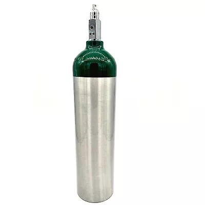 D Size Aluminum Medical Oxygen Cylinder 14.3cf W/CGA-870 Post Valve (Empty Tank) • $70.24