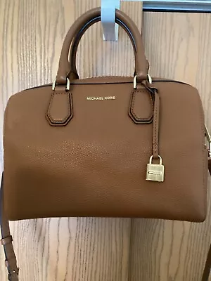 Michael Kors Bedford Pebbled Leather Lock Duffle Handle/Shoulder Bag • $70