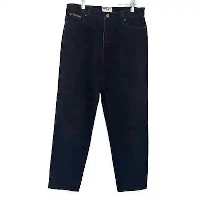 VINTAGE Oscar De La Renta Mom Jeans In Black Size 12 • $38