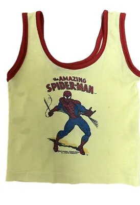 Vintage 70s 1979 The AMAZING SPIDER-MAN Tank Top T Shirt Kid Marvel Comics Group • $40