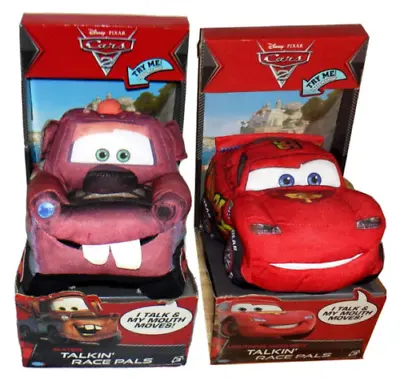 1PC Disney CARS 2 Talking Race Pals Lighting McQueen Or Mater Stuffed Plush Toy  • $29.95