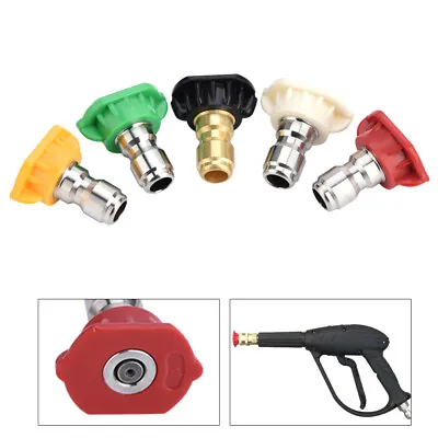 £8.99 • Buy High Pressure Washer Spray Gun 4000 PSI Jet Lance Trigger Wash Water 5 Nozzles.