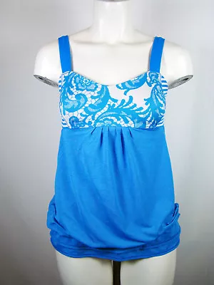 $32.95 • Buy Lululemon Bra Tank Top NO LIMITS Laceoflage Size 6 Beaming Blue Floral 