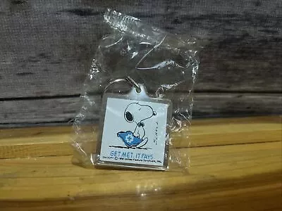 Vintage 1958 Peanuts Snoopy  Get Met It Pays  Keychain 1950s NIP RARE • $9.60