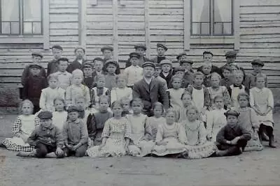 Cabinet Photo Ghost Town IrvingKansas School Marshall County • $100