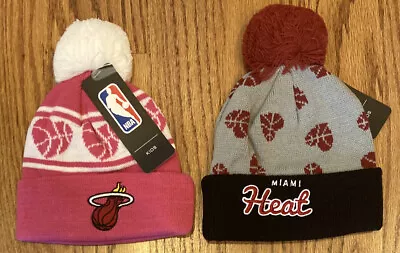2 Miami Heat Infant Girls Knit Beanie Hats • $14.99