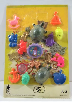 Turtles Assort Charms Toys Prizes Old Gumball Vend Machine Display Card #381M • $30.99