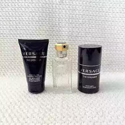 Versace Men The Dreamer NWOB Gift Set Gel Deodorant And Cologne 3 Piece • $49.99