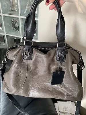 Olivia Harris By Joy Gryson Black And Brown Leather Handbag • $16.99