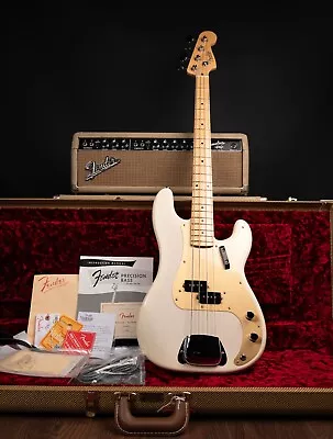 2017 Fender USA American Vintage 58 Reissue P Bass White Blonde • £1799