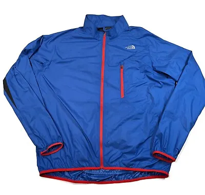 The North Face Men Running Jacket XL Blue Windbreaker Lightweight Packable Zip • $44.99