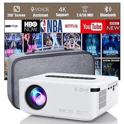 4K XGODY Projector HD 12000 Lumen 5G Android TV HDMI Portable Home Theater Video • $124.99