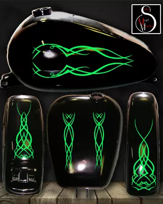 Motorcycle Pinstripe Decal Set Universal Fit Harley Honda Yamha BMW Victory • $55.99