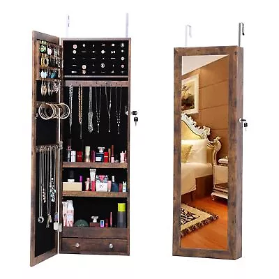 Jewelry Storage Mirror Cabinet Fits Door Or Wall • $110.89