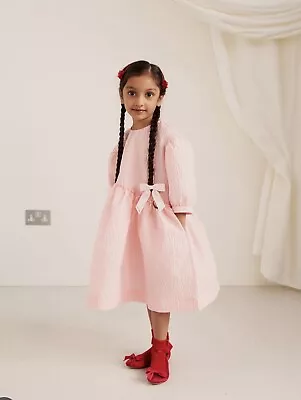 Simone Rocha X H&M Girls Pink Jacquard Dress Size 6-8Y • $125